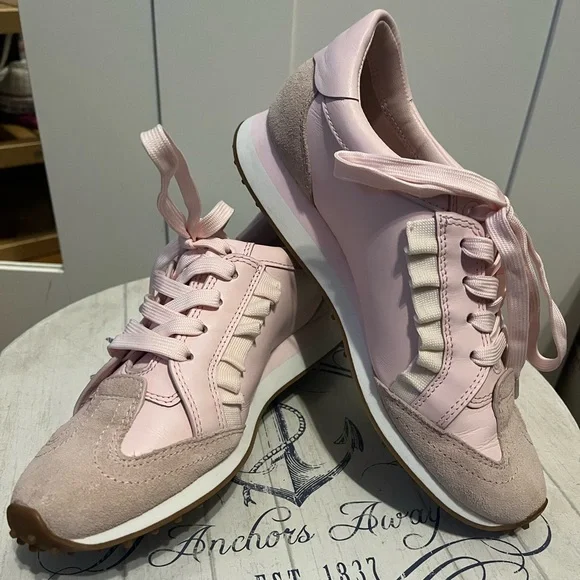 Tory Burch Sport Ruffle Golf Pink Trainers Sneakers - Picture 9 of 11